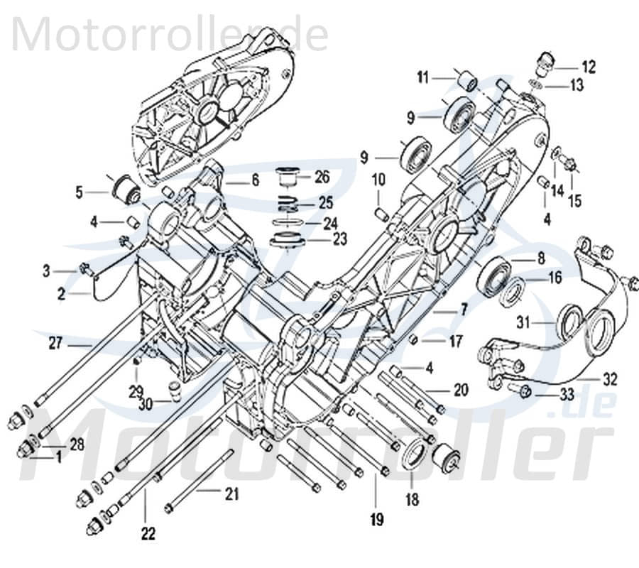 Jonway Insignio 250 DD Schraube M6x14mm 250ccm 4Takt 750640 Motorroller.de Bundschraube Maschinenschraube Flanschschraube Flansch-Schraube Scooter
