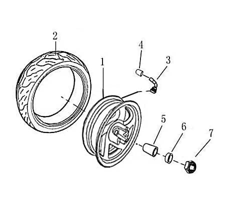 Rex Imola 125 Hinterrrad Antriebsrad 125ccm 4Takt 703098 Motorroller.de Heckrad hinten 125ccm-4Takt Scooter RS1000 Ersatzteil Service Inpektion