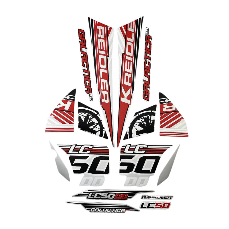 Kreidler Galactica 3.0 LC 50 DD Dekorsatz 50ccm 2Takt 86000-ABA9-9000-FCS Motorroller.de Aufkleber Sticker Aufkleber-Set Deko-Set Aufklebersatz Kit