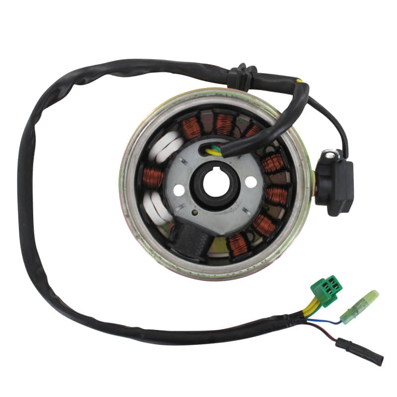 AGM Fighter 125 One Lichtmaschine 125ccm 4Takt 31120805-3-F Motorroller.de DC 11 mit Polrad 88mm pick up außen Stator Ankerplatte Anker-Platte 152QMI