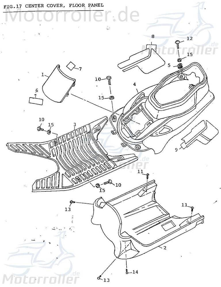 Adly AT 50 2 Sitzbankverkleidung 50ccm 2Takt 83400-105-000-G Motorroller.de Sitzverkleidung Mittelverkleidung Sitz-Verkleidung Sitzbank-Verkleidung