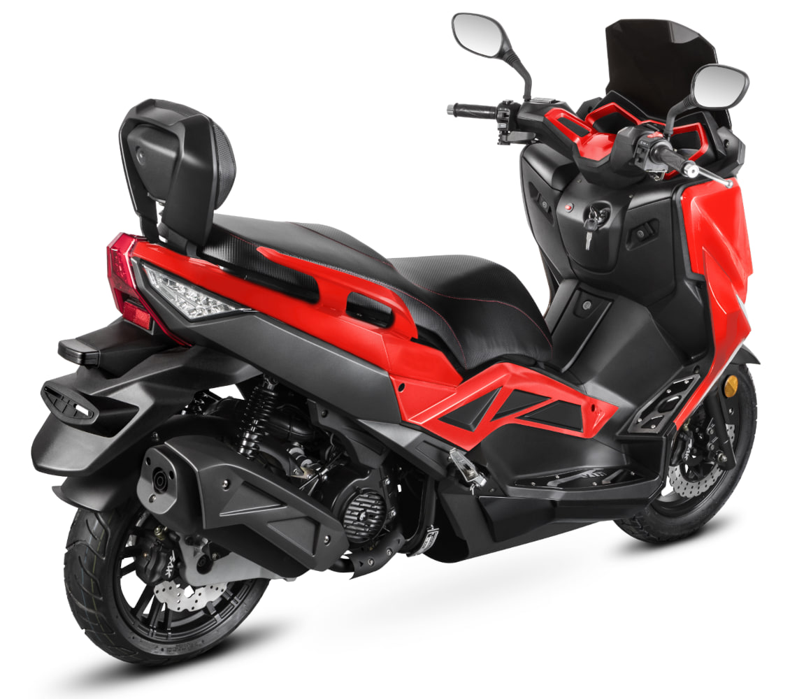 Motorroller Firejet 125 BMAX rot Euro 5 Scooter Roller 125 ccm 4 Takt