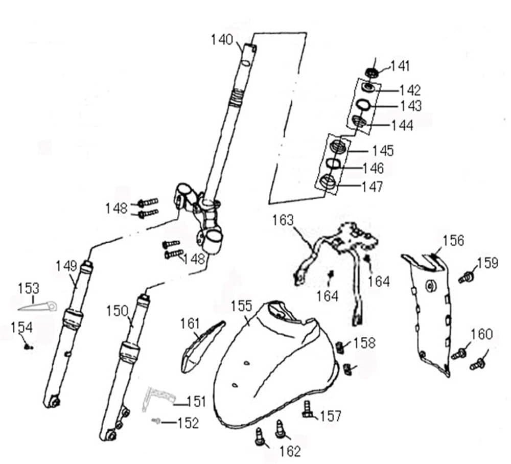 AGM GMX 460 Retro Classic Stoßdämpfer 50ccm 4Takt 51500-XGW-9000 Motorroller.de Federbein Gabelbein Feder-Bein Gabel-Bein Stoß-Dämpfer Scooter Service
