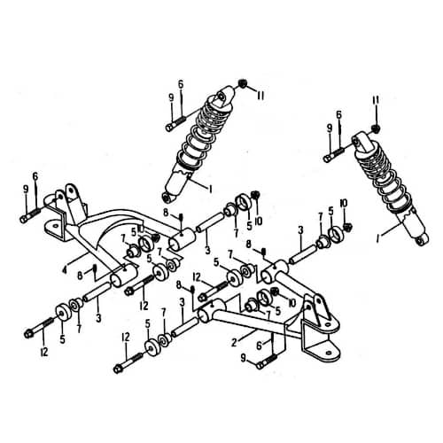 Rex Quad 50 Schraube M10x25mm Bundschraube 50ccm 2Takt 99671 Motorroller.de Maschinenschraube Flanschschraube Flansch-Schraube Maschinen-Schraube ATV