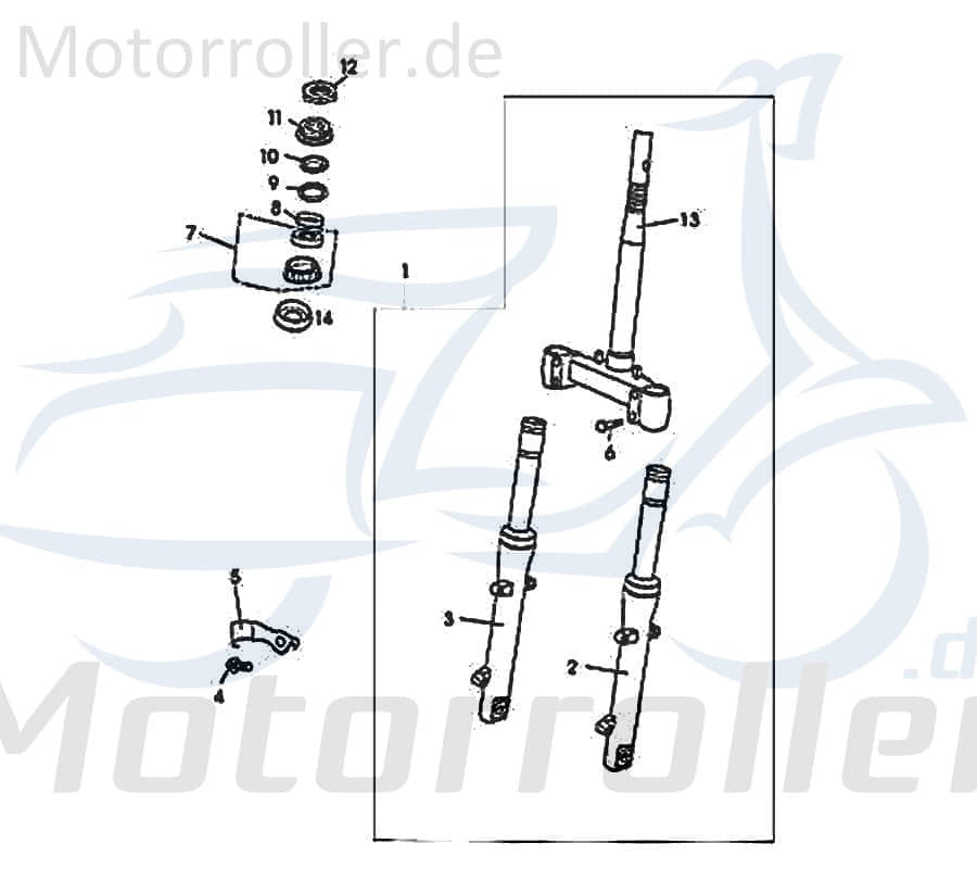 Kugellagerschale unten Vorderradgabel Motorroller 82326