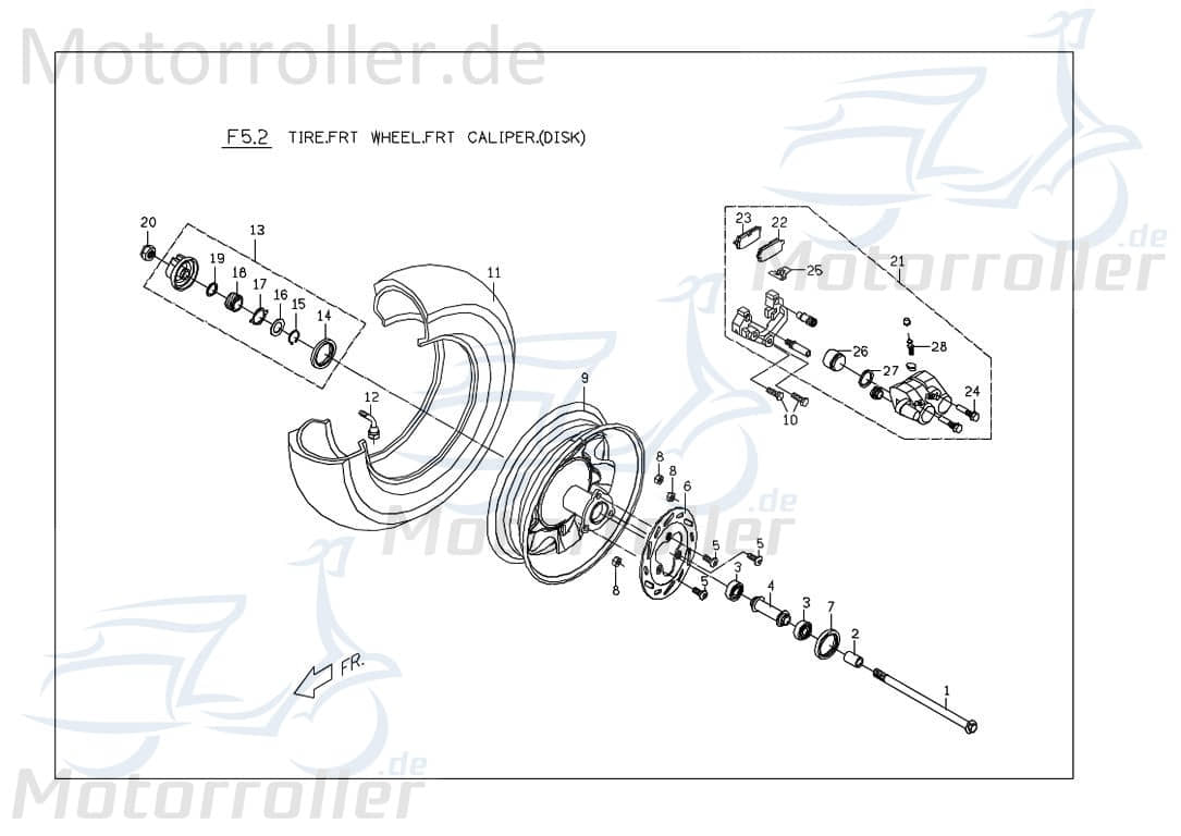PGO Staubkappe Ligero 125 Abdeckkappe Roller 125ccm 4Takt Motorroller.de Staubschutz Staubschutzkappe Staubdeckel Staubabdeckung Staub-Abdeckung
