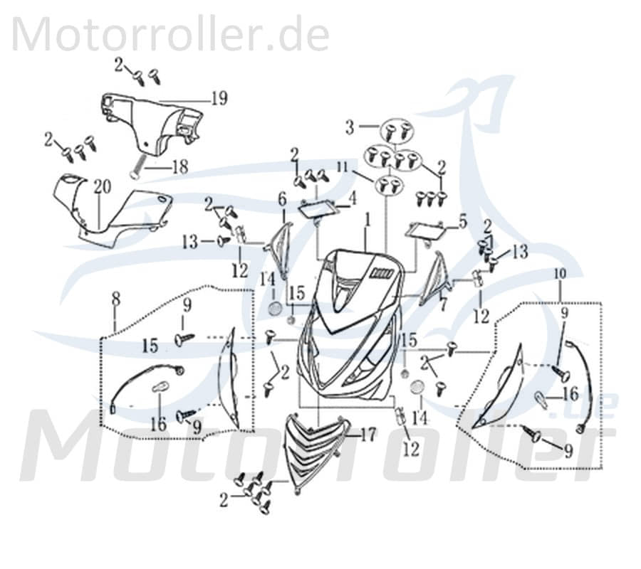 Blechschraube ST4,2x10mm Rex Hiker 2.0 125 DD Scooter 706130 Motorroller.de Kreuzschlitzschraube Kreuzschraube Blech-Schraube Treibschraube Moped