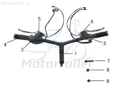 Eppella Eppella Scoody 20 Bremsarmatur links elektro ZW-H-05 Motorroller.de Bremshebel Handbremshebel Handbremsgriff Brems-Hebel Bremsdruckarmatur