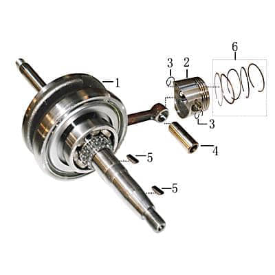 Kolben 52,4mm 4Takt und Piston Rex 704361