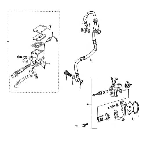 Hauptbremszylinder rechts 50/125cc 360754206048
