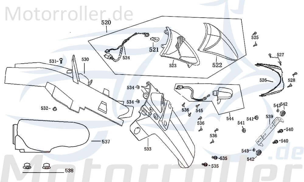 Rex Bergamo 50 Kennzeichenhalter Roller 50ccm 4Takt 740544 Motorroller.de Stahl schwarz Nummernschildhalter Kennzeichen-Halter Kennzeichenhalterung