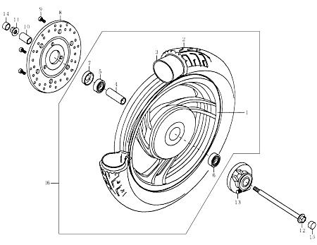 Reifen 3.50-10 59P TL M+S V Vorderrad Motorroller 86437
