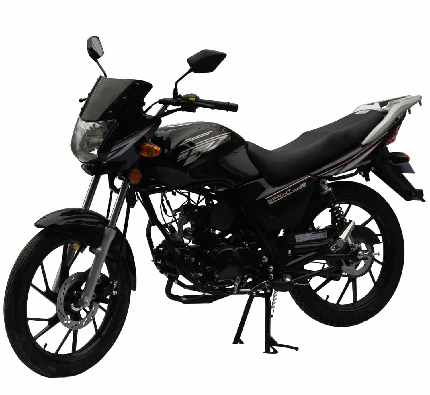 Motorrad Fighter 50 Sprint-S schwarz 45 km/h Euro 5 Schaltmoped Mokick 50ccm 4 Takt Kleinkraftrad Krad