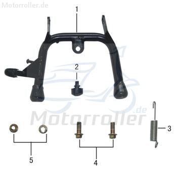AGM Scoody 45 Hauptständer Standfuß 50ccm elektro 3080004 Motorroller.de Zweibeinständer Roller-Ständer Rollerständer Mittelständer Stand-Fuß Scooter