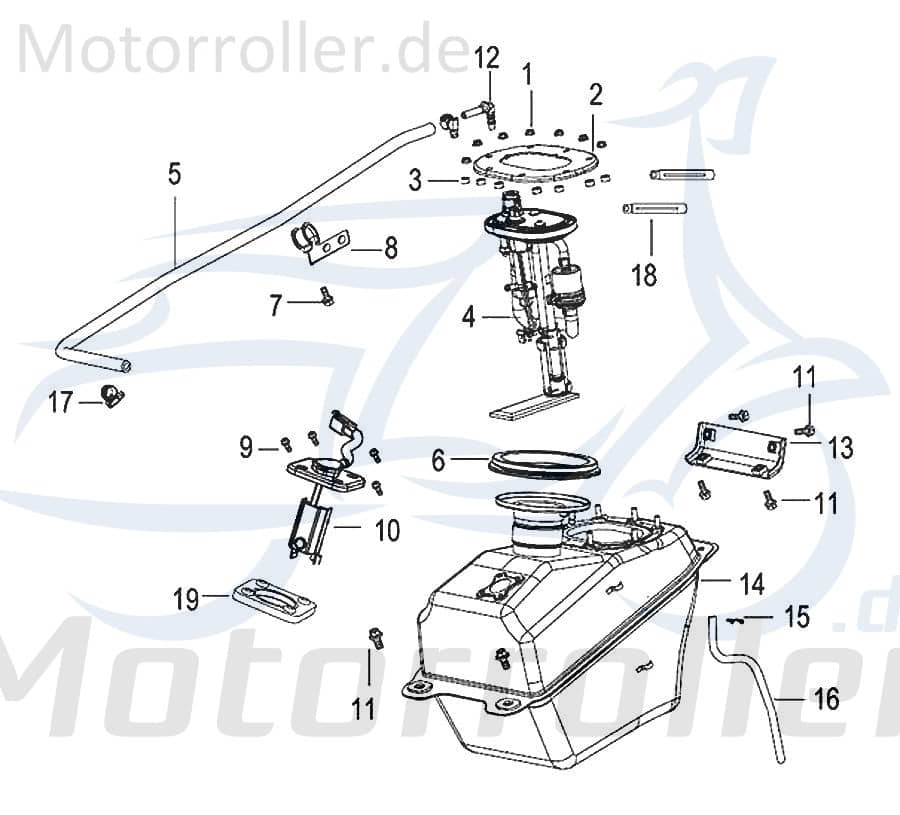 SMC Halter Benzintank Kreidler Insignio 125 DD 50170N120000 Motorroller.de Halterung Haltebügel Halteblech Halte-Blech Halte-Bügel 125ccm-4Takt Moped