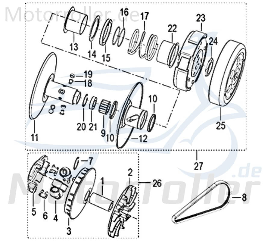 Kreidler Insignio 125 2.0 Nockenplatte 125ccm 4Takt 750083 Motorroller.de Nockenscheibe Reglerplatte Nockenscheibensteuerung 125ccm-4Takt Scooter