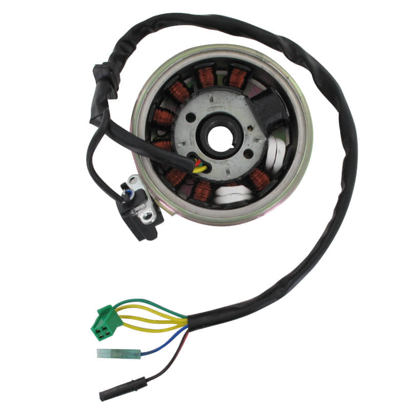 AGM Fighter 125 One Lichtmaschine 125ccm 4Takt 31120805-3-F Motorroller.de DC 11 mit Polrad 88mm pick up außen Stator Ankerplatte Anker-Platte 152QMI