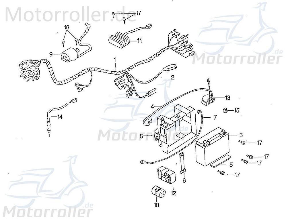Halteband Batterie Kart Kreidler Fixierband 98753