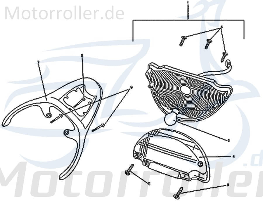 Schraube Kreidler Florett 125E Maschinenschraube FIG24A-6 Motorroller.de Bundschraube Flanschschraube Flansch-Schraube Maschinen-Schraube 50ccm-4Takt