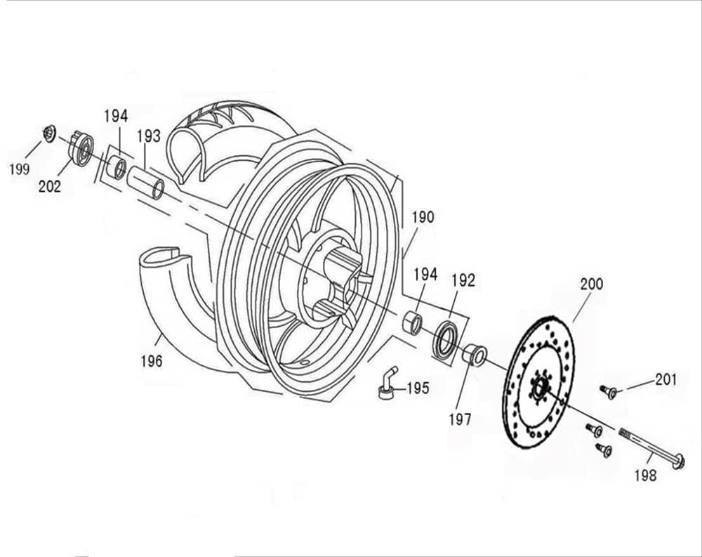 AGM GMX 460 Sport Bremsscheibe vorn 50ccm 4Takt 45121-XGW-E000 Motorroller.de vorne Scheibenbremse Vorderbremse Scheiben-Bremse Brems-Scheibe Scooter