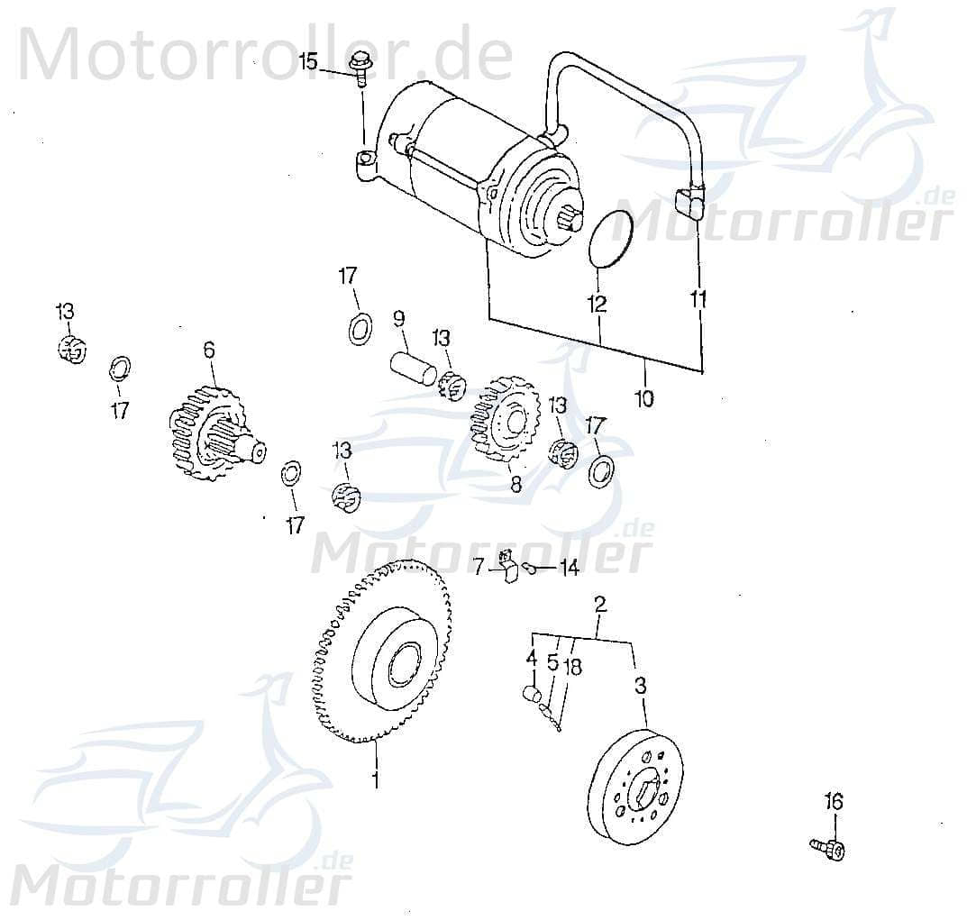 Anlasser komplett Elektrostarter 93100