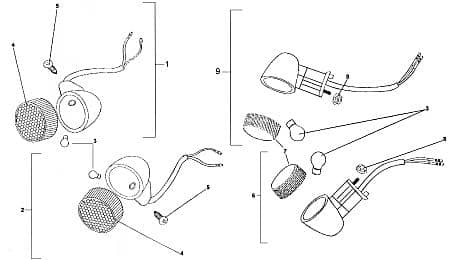 Blinker vorn rechts Rex RS250 Blinklicht Blinkleuchte 87780 Motorroller.de Signalleuchte Kreidler Florett RMC-E 50 Blinkleuchten Blinkerleuchte Winker