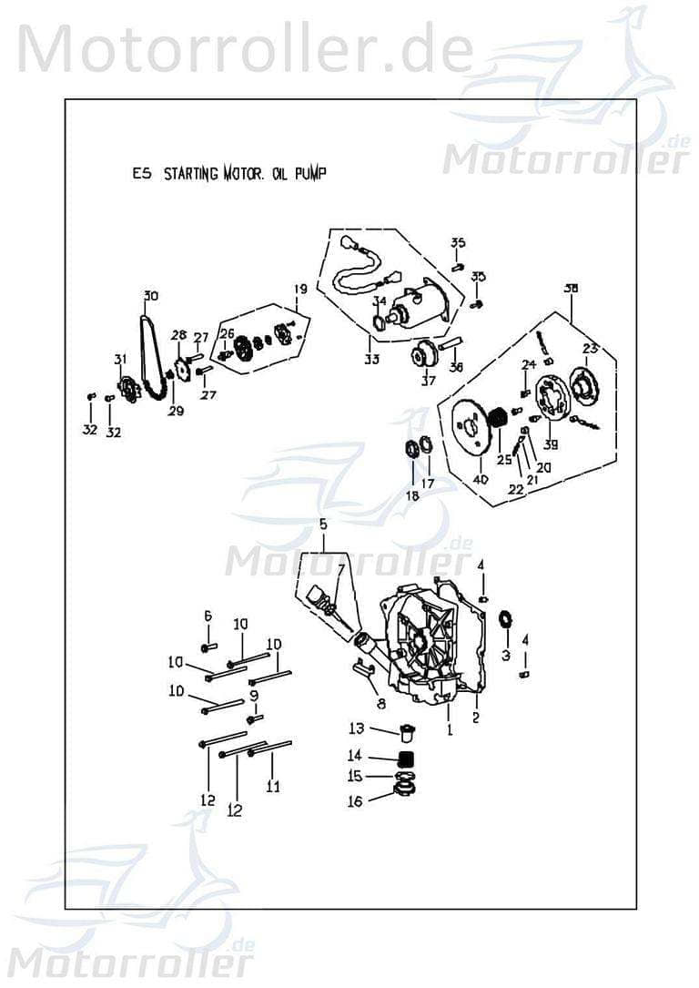 PGO O-Ring G-Max Gummidichtung Dichtring Gummiring Roller 95513100000 Motorroller.de Oring Gummi-Ring Dicht-Ring PGO 150ccm-4Takt G-Max 125 Mokick