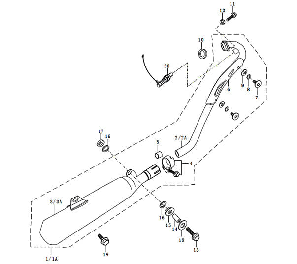 Kreidler DICE GS/SM 125i Krümmerschutzblech Edelstahl 781039 Motorroller.de Hitzeblech Hitzeschild Auspuffkrümmer