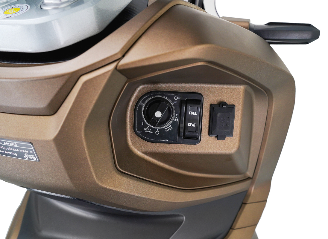 Motorroller Fighter 125 XT braun-schwarz Euro 5 100 km/h Scooter Roller Leichtkraftrad 125er