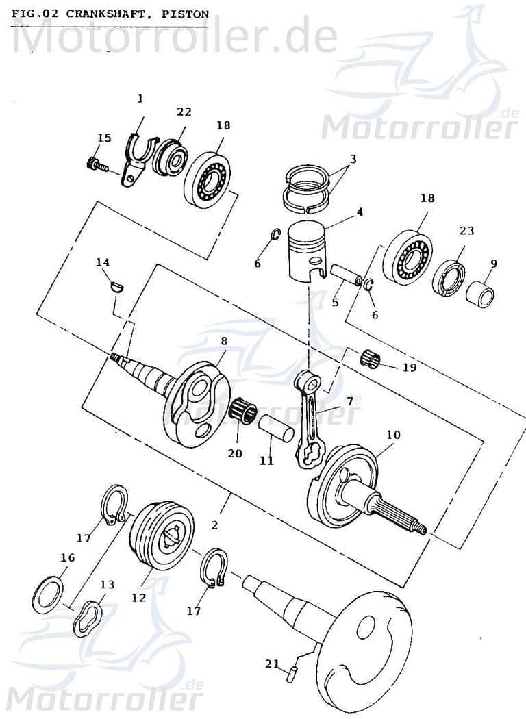 Sicherungsblech KW rechts 2T 50cc Metallplatte 31131701