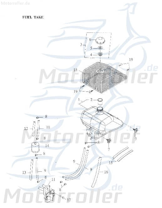 Adly Schlauch 4.8x8x120mm 320ccm GK 125 Leitung 125ccm 4Takt Motorroller.de Gummischlauch Zuleitung Plastikschlauch Ableitung 125ccm-4Takt Buggy