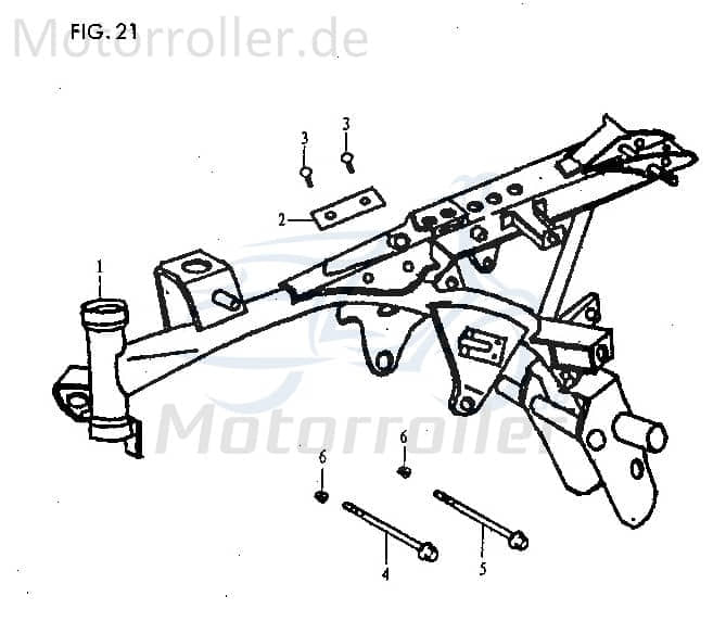Jincheng JC 50 Monkey Repl. Schraube 50ccm 4Takt 09112-A0300 Motorroller.de Bundschraube Maschinenschraube Flanschschraube Flansch-Schraube Scooter