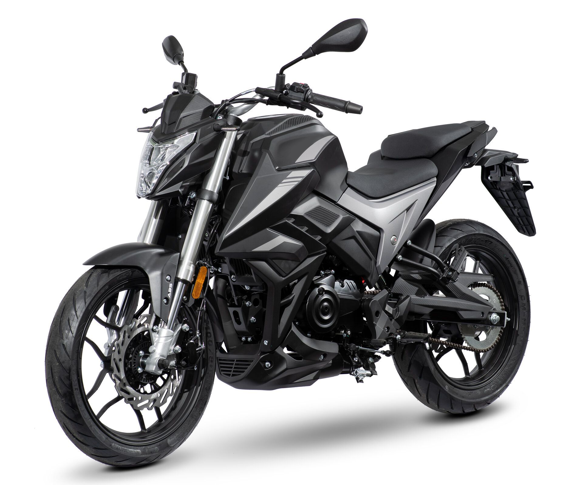 Motorrad Fighter 125 B-KS schwarz-grau 95 km/h Euro 5+ Schaltmoped Mokick Kleinkraftrad