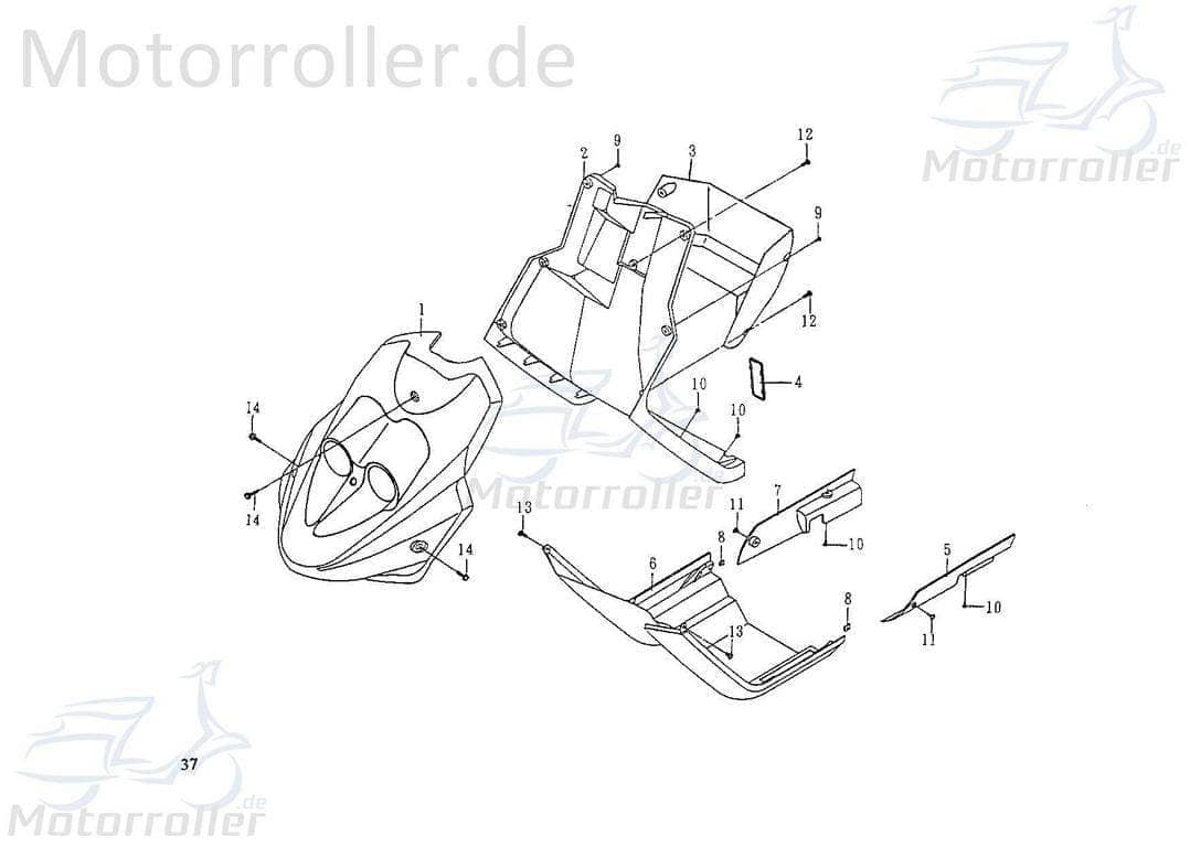 SMC Bundschraube M5x16mm Barossa Cheetah 250 ATV 250ccm 4Takt Motorroller.de Maschinenschraube Flanschschraube Flansch-Schraube Maschinen-Schraube UTV