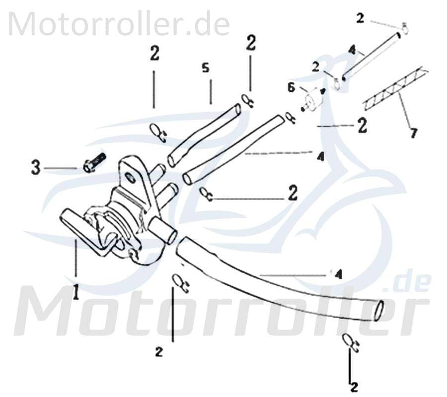 Kreidler Supermoto 50 DD Benzinfilter 733294 Motorroller.de Kraftstofffilter Motorrad Schaltmoped
