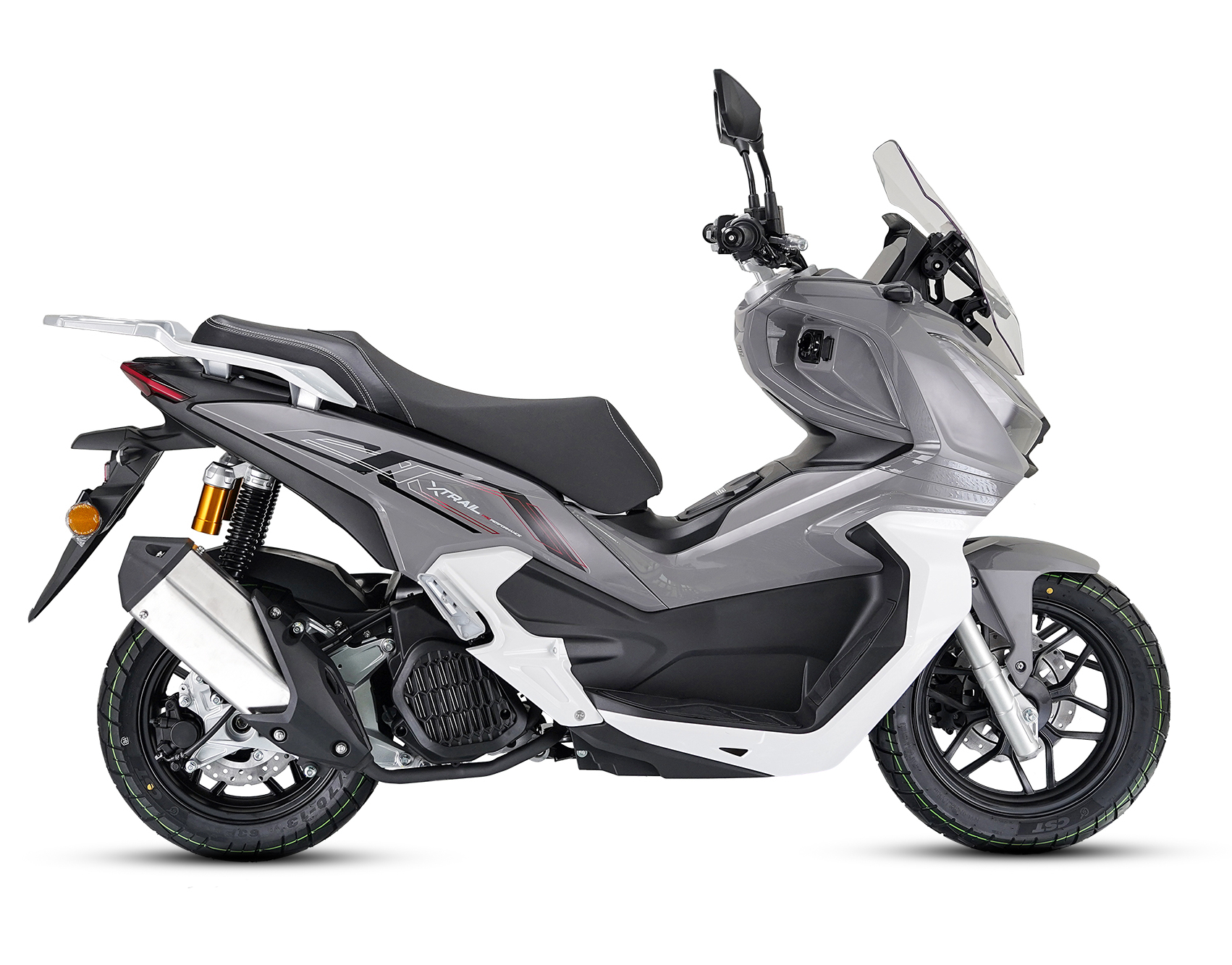 Motorroller Fighter 125 XT grau Euro 5 100 km/h Scooter Roller Leichtkraftrad 125er