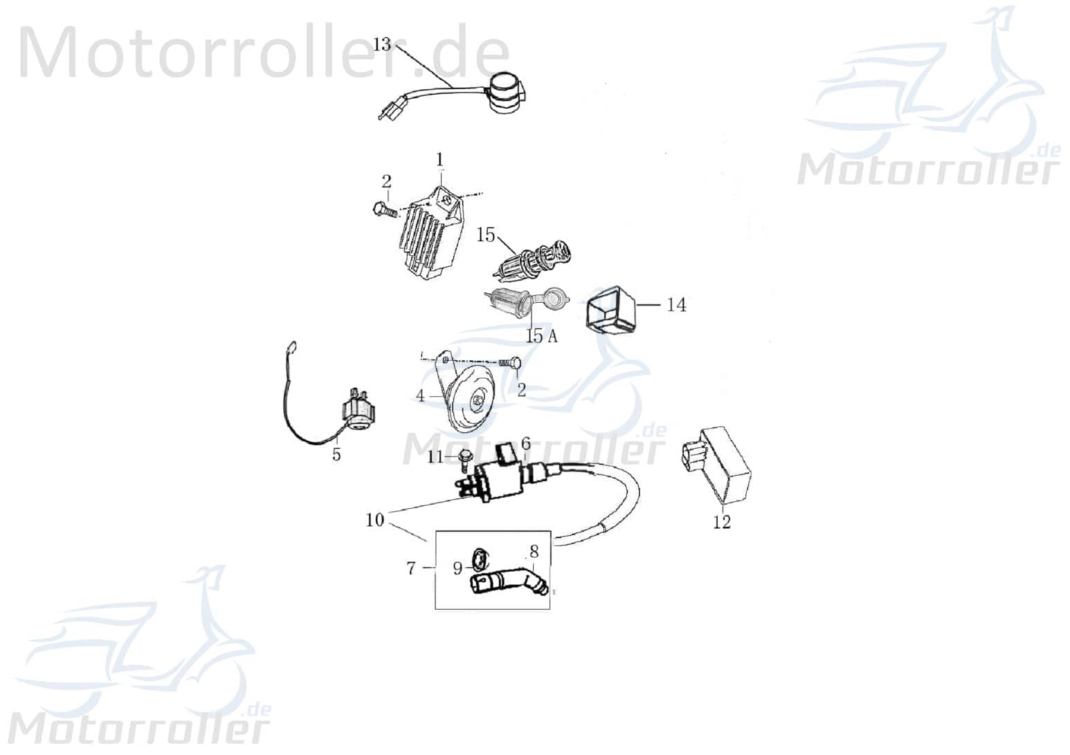 Kreidler Galactica 2.0 50 DD City CDI Zündbox AC 45km/h 50ccm 4Takt 706978 Motorroller.de 139QMB 130/60-13 Kupplungsabfrage Steuergerät CDI-Einheit