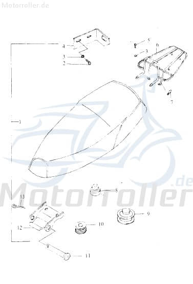 Eppella Eppelino 50 GEPÄCKTRÄGER 50ccm 2Takt .E1.1000030000 Motorroller.de Topcase-Halterung Kofferträger Gepäck-Träger Topcasehalterung Koffer-Träger