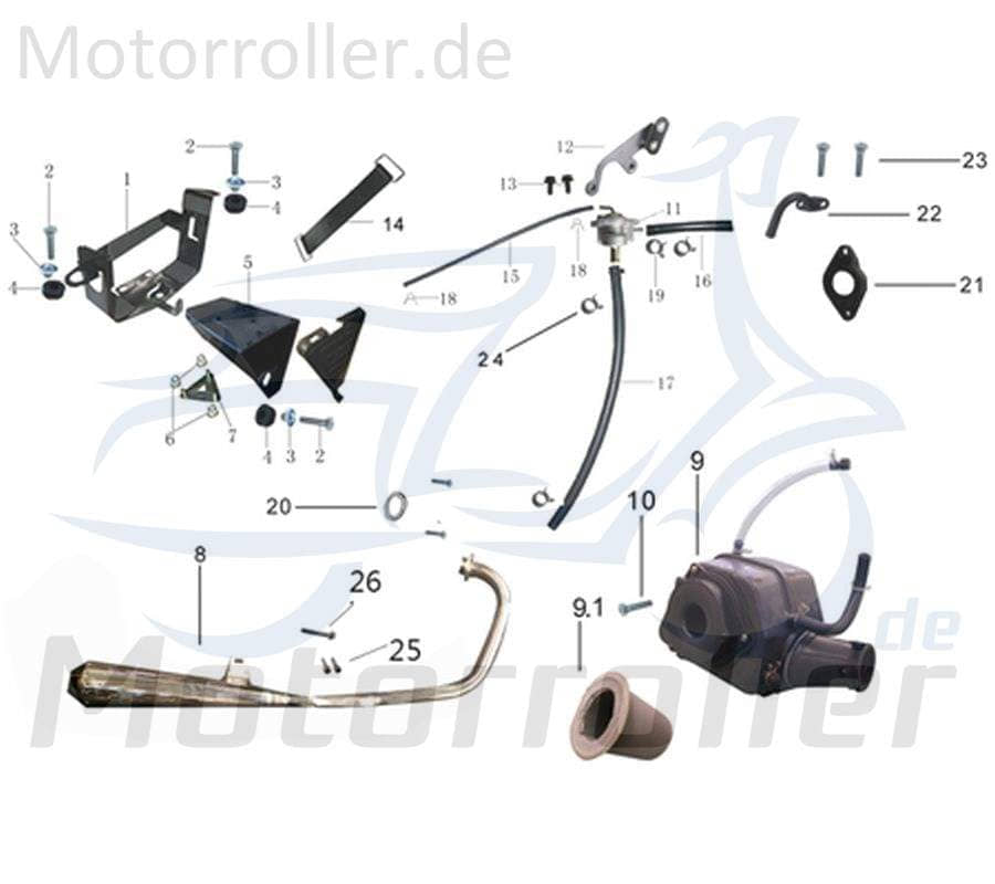 Kreidler DICE CR 125 Halter Sekundärluftsystem SLS 780161 Halterung Befestigung SLS-Ventil