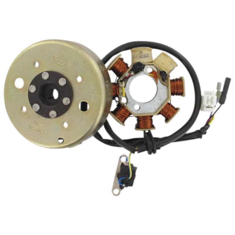 Rex QM50QT 6A-A Lichtmaschineneinheit 50ccm 4Takt Motorroller.de Stator 139QMB JSD50QT-13 50cc 4T 139QMA Lichtmaschine Ankerplatte