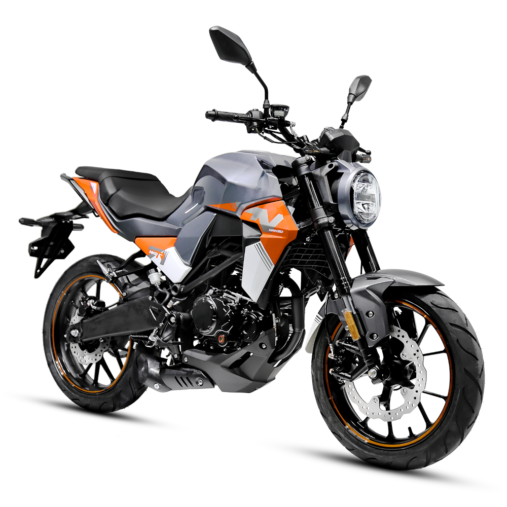 Motorrad Fighter 125 Naked R-S orange 90 km/h Euro 5+ Schaltmoped Leichtkraftrad
