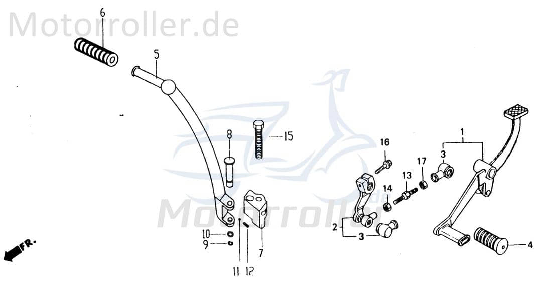 Chunlan Chopper FEDER Dämpfung 125ccm 4Takt 244FM.09.01-02 Motorroller.de Schwingungsdämpfer Ausgleichsfeder Abfederung Masseausgleich Motorrad Moped