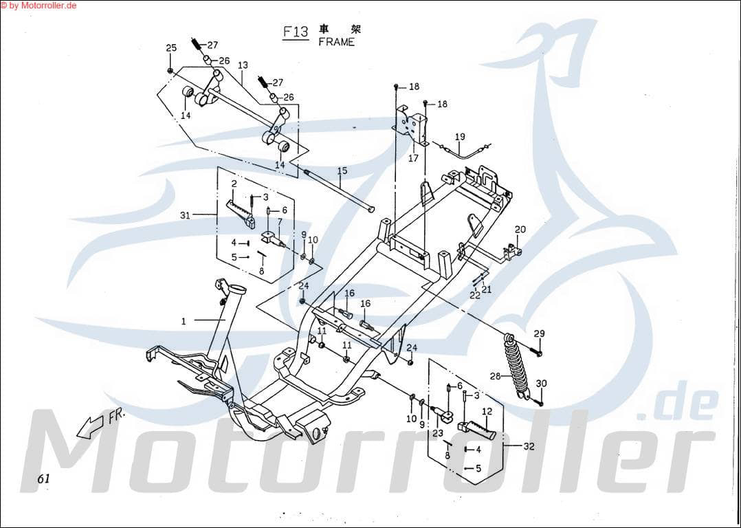 Bolzen Fussraste E1463040000 von PGO