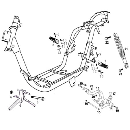 Buchse Rex RS250 Distanzhülse Lagerbuchse Scooter 87968 Motorroller.de Distanz-Hülse Distanzbuchse Passhülse Passbuchse Abstandshülse Abstandsbuchse