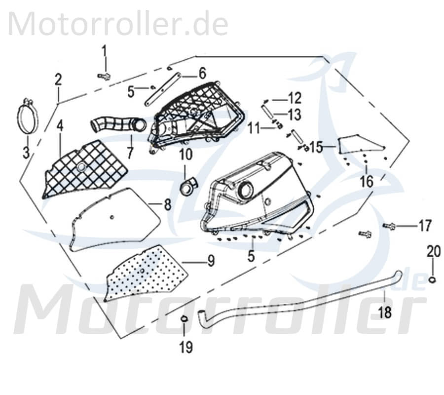 Schlauchklemme Durchmesser 13mm Schelle 125ccm 4Takt 750452 Motorroller.de Spannring Clip Klemmschelle Schlauchbinder Klemm-Schelle Schlauch-Schelle