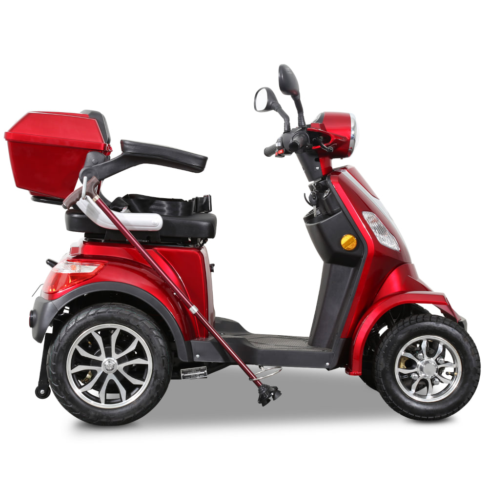 E-Quad Scoody E4 Shopper V2 25 km/h rot 1000 Watt Elektroroller Seniorenroller E-Scooter