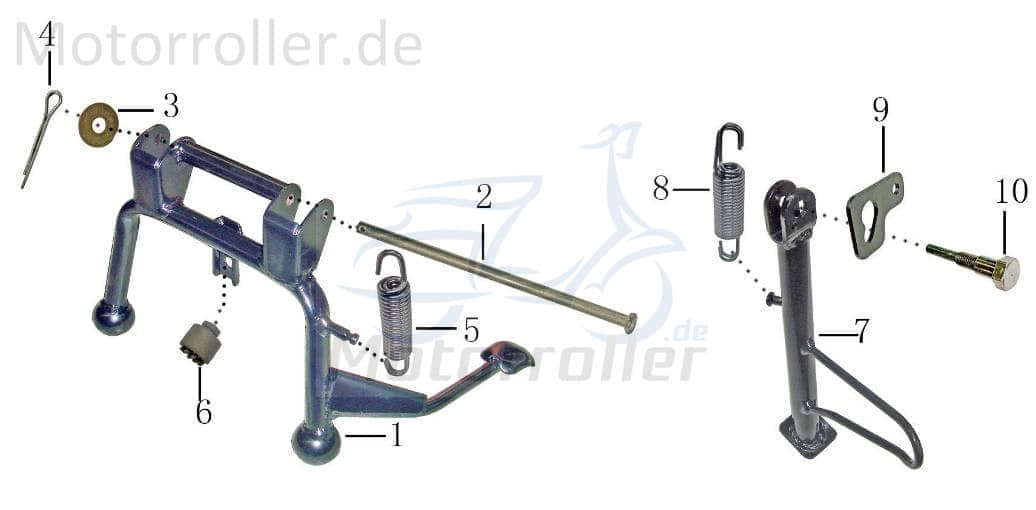Feder Hauptständer Länge 85x2.5mm 2T 50cc 1120407-1
