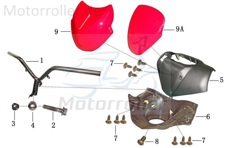 Schraube M10x1.25 45mm mit Bund verzinkt Rex 25-50 2-T 700165 Motorroller.de Bundschraube Maschinenschraube Flanschschraube Flansch-Schraube 1E40QMB