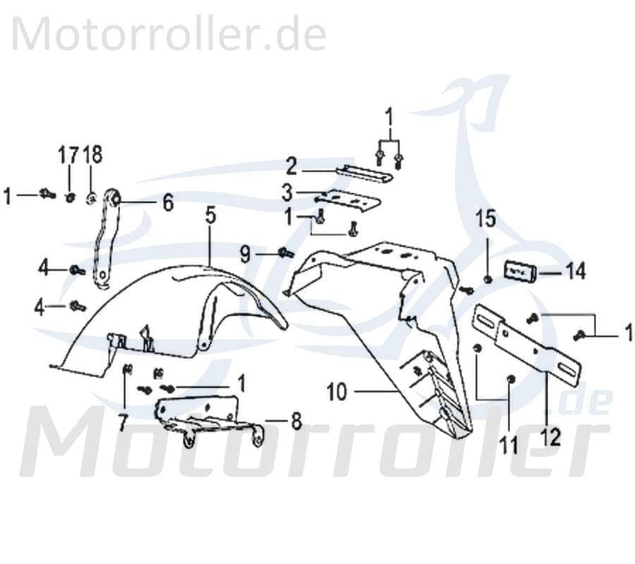 Bundmutter M6 Jonway Insignio 250 DD Flanschmutter 750422 Motorroller.de Sechskantmutter Sechskant-Mutter Flansch-Mutter Maschinenmutter Bund-Mutter