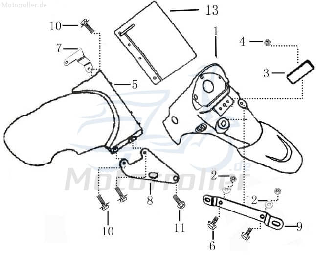 Halter Radabdeckung hinten links 4Takt 125 1030313-1